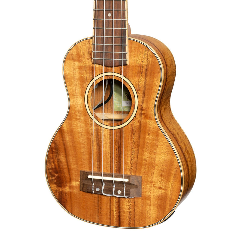 Tiki '3 Series' Koa Electric Soprano Ukulele with Gig Bag (Natural Satin)-TKS-3P-NST