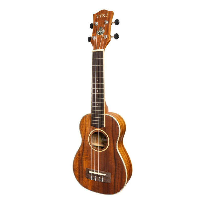 Tiki '3 Series' Koa Soprano Ukulele with Gig Bag (Natural Satin)-TKS-3-NST