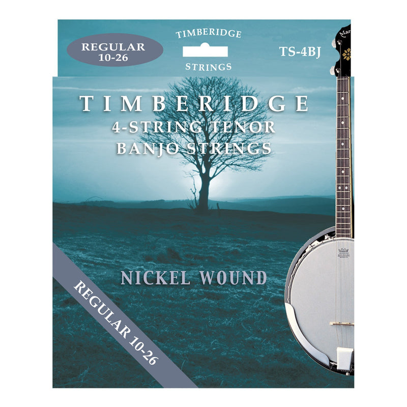 Timberidge Regular Tension Nickel Wound 4-String Tenor Banjo Strings (10-26)-TS-4BJ