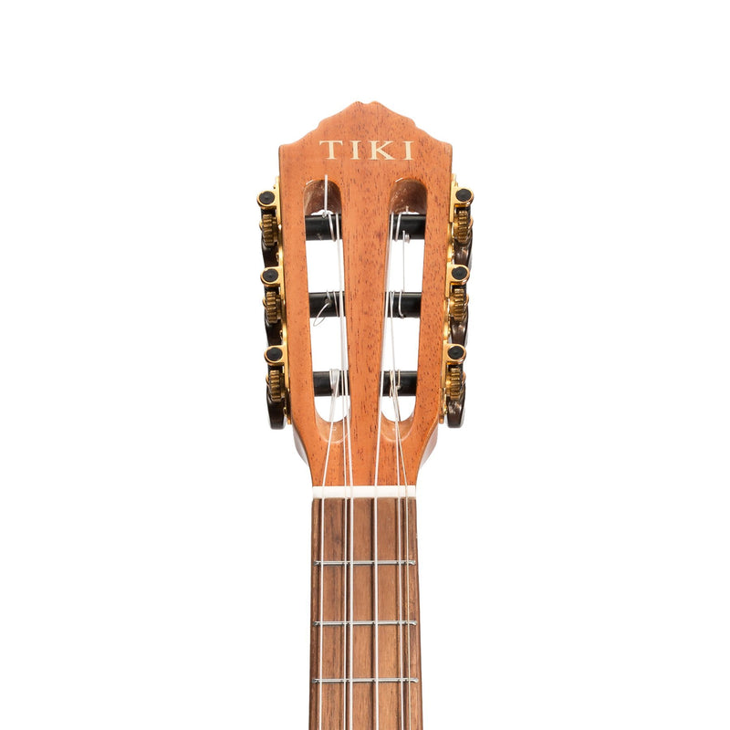 Tiki 6 String Mahogany Solid Top Electric Ukulele with Hard Case (Natural Gloss)-T6E/C-NGL