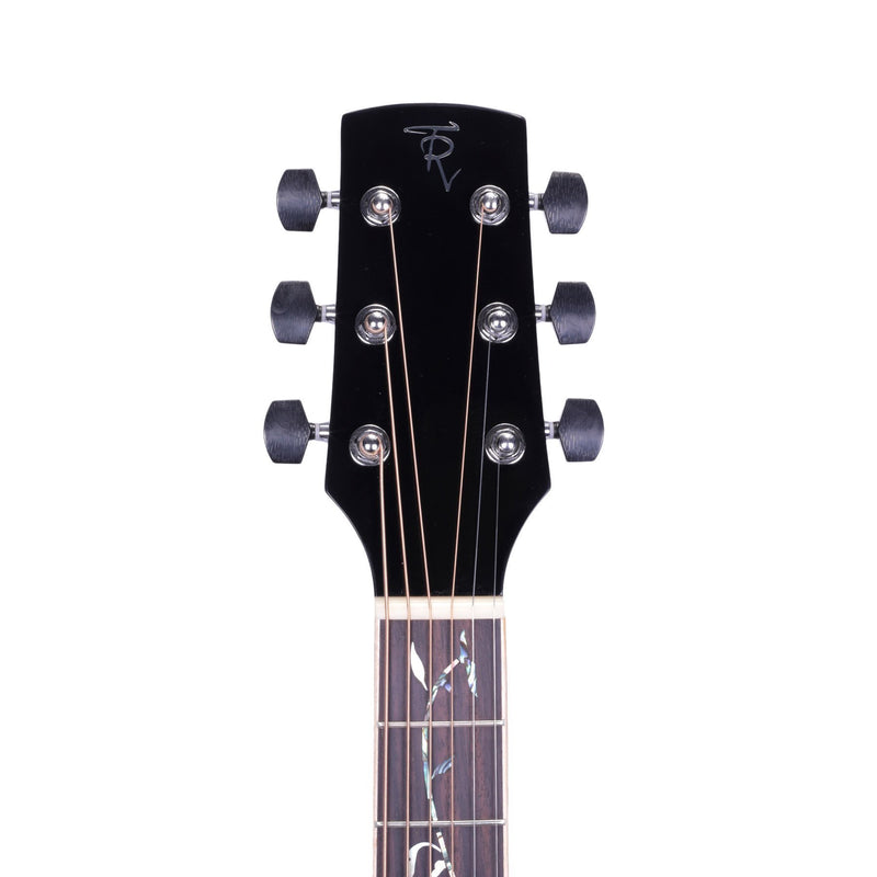 Timberidge '1 Series' Spruce Solid Top Acoustic-Electric Small Body Cutaway Guitar with 'Tree of Life' Inlay (Black Gloss)-TRFC-1T-BLK