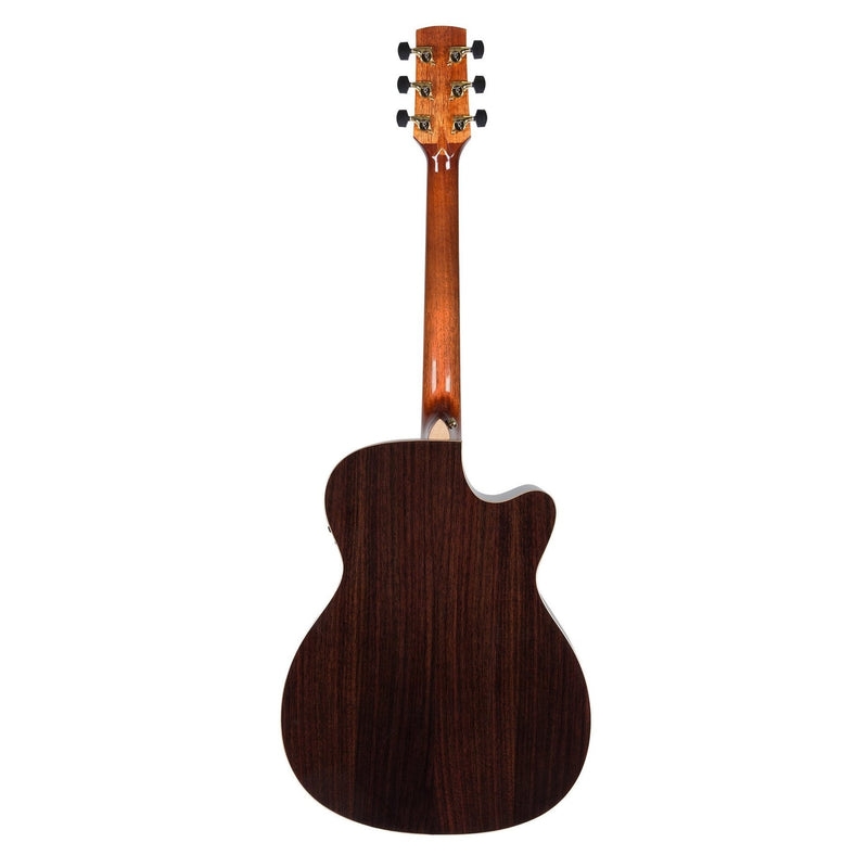 Timberidge '3 Series' Left Handed Spruce Solid Top Acoustic-Electric Small Body Cutaway Guitar (Natural Gloss)-TRFC-3L-NGL