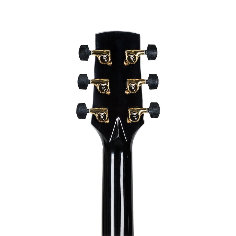 Timberidge '3 Series' Spruce Solid Top Acoustic-Electric Small Body Cutaway Guitar with 'Tree of Life' Inlay (Black Gloss)-TRFC-3T-BLK