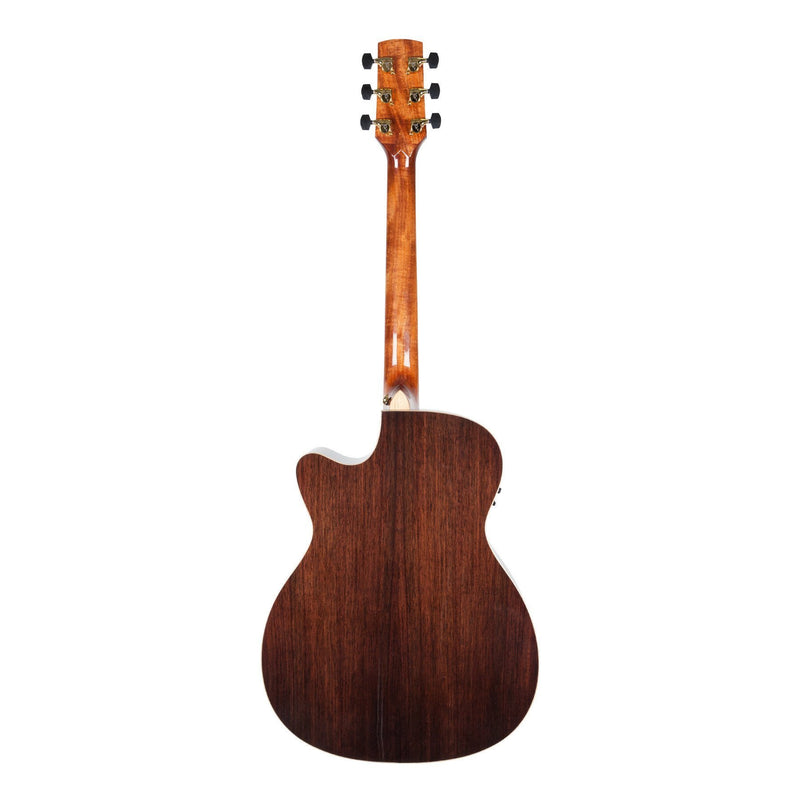 Timberidge '3 Series' Spruce Solid Top Acoustic-Electric Small Body Cutaway Guitar with 'Tree of Life' Inlay (Natural Gloss)-TRFC-3T-NGL