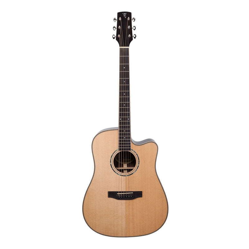 Timberidge '9 Series' Spruce Solid Top and Rosewood Solid Back & Sides Acoustic-Electric Dreadnought Cutaway Guitar (Natural Gloss)-TRC-9-NGL