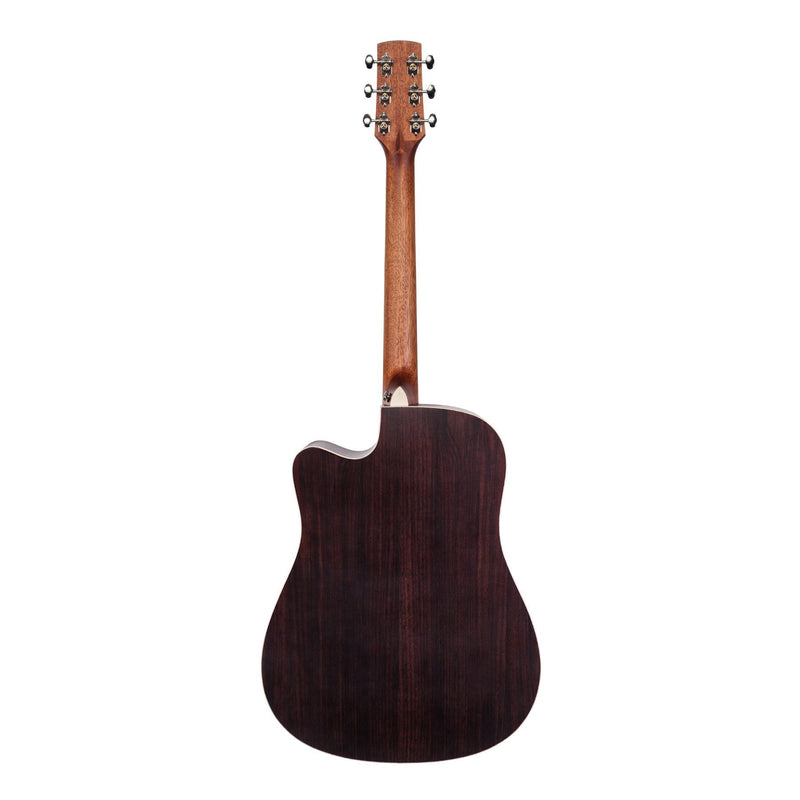 Timberidge '9 Series' Spruce Solid Top and Rosewood Solid Back & Sides Acoustic-Electric Dreadnought Cutaway Guitar (Natural Satin)-TRC-9-NST