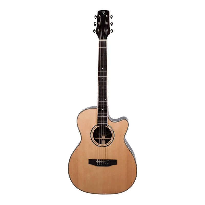 Timberidge '9 Series' Spruce Solid Top and Rosewood Solid Back & Sides Acoustic-Electric Small Body Cutaway Guitar (Natural Gloss)-TRFC-9-NGL