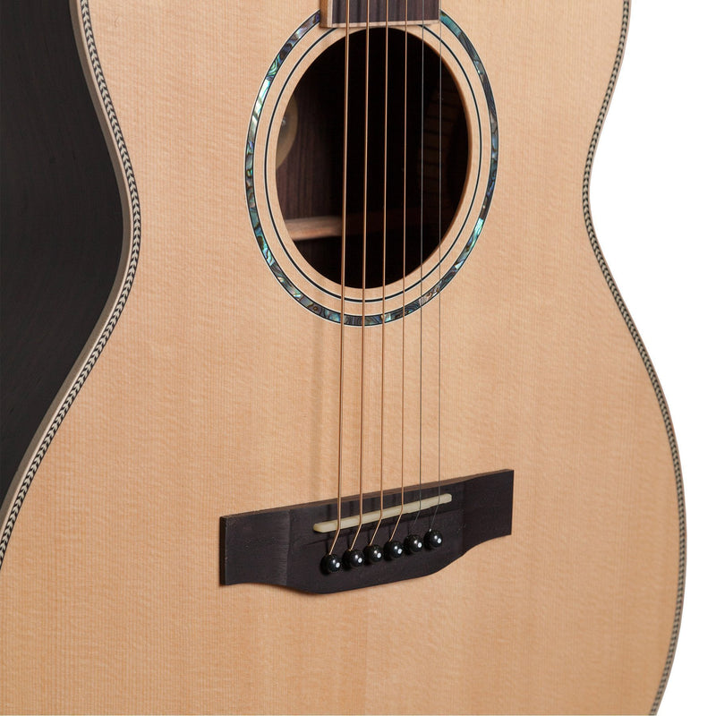 Timberidge '9 Series' Spruce Solid Top and Rosewood Solid Back & Sides Acoustic-Electric Small Body Cutaway Guitar (Natural Satin)-TRFC-9-NST