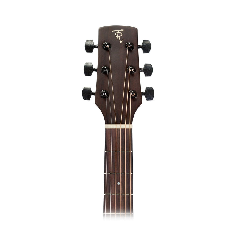 Timberidge 'Messenger Series' Left Handed Mahogany Solid Top Acoustic-Electric Small Body Cutaway Guitar (Natural Satin)-TRFC-MML-NST