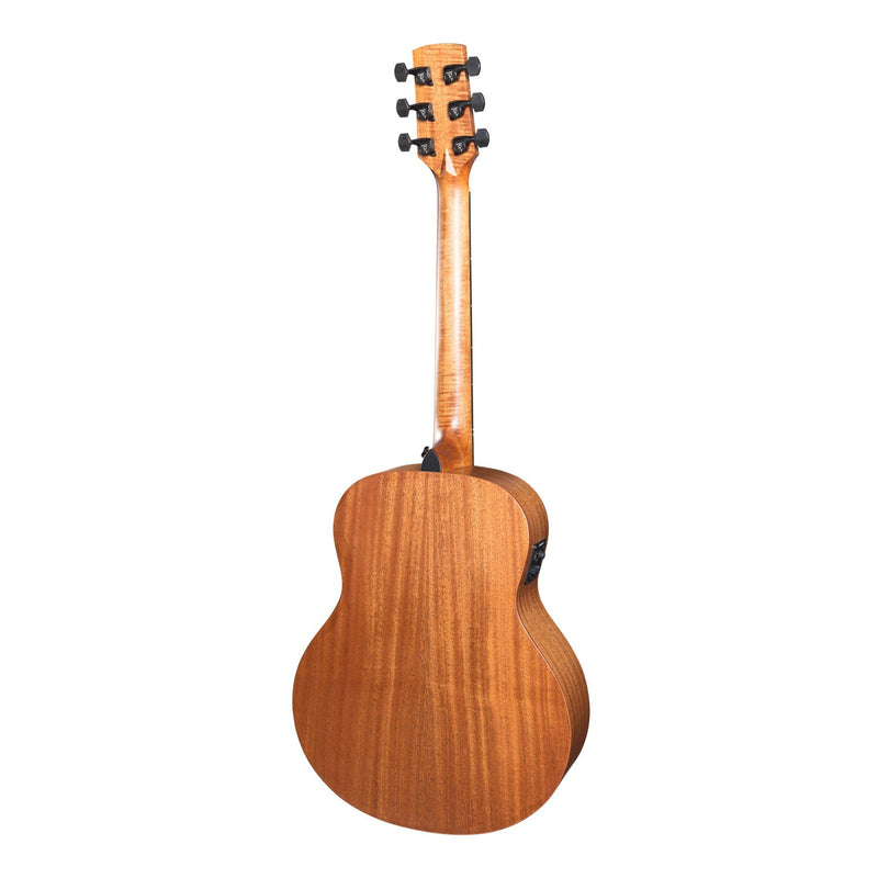 Timberidge 'Messenger Series' Solid Mahogany Top Acoustic-Electric TS-Mini Guitar (Natural Satin)-TRT-MM-NST