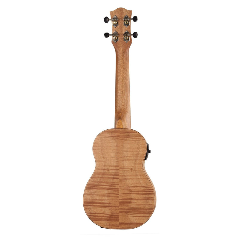 Tiki '2 Series' Mahogany Flame Top Concert Electric Ukulele with Gig Bag (Natural Satin)-TFMC-2P-NST