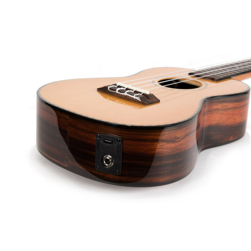 Tiki '22 Series' Spruce Solid Top Electric Concert Ukulele with Hard Case (Natural Gloss)-TSC-22P-NGL