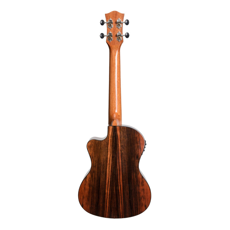 Tiki '22 Series' Spruce Solid Top Electric Cutaway Tenor Ukulele with Hard Case (Natural Gloss)-TST-22CP-NGL