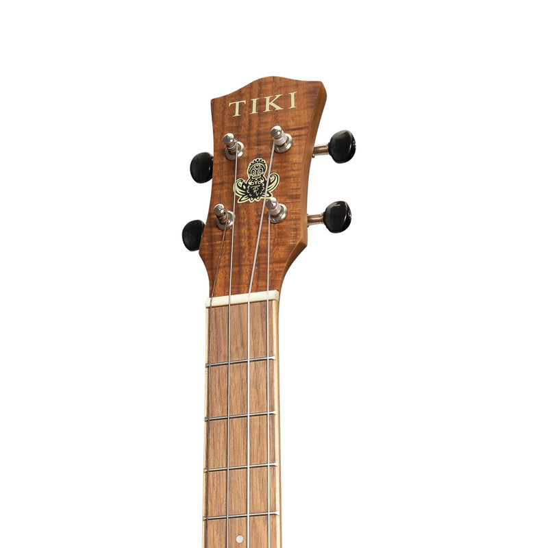 Tiki '9 Series' Koa Solid Top Baritone Ukulele with Hard Case (Natural Satin)-TKB-9-NST