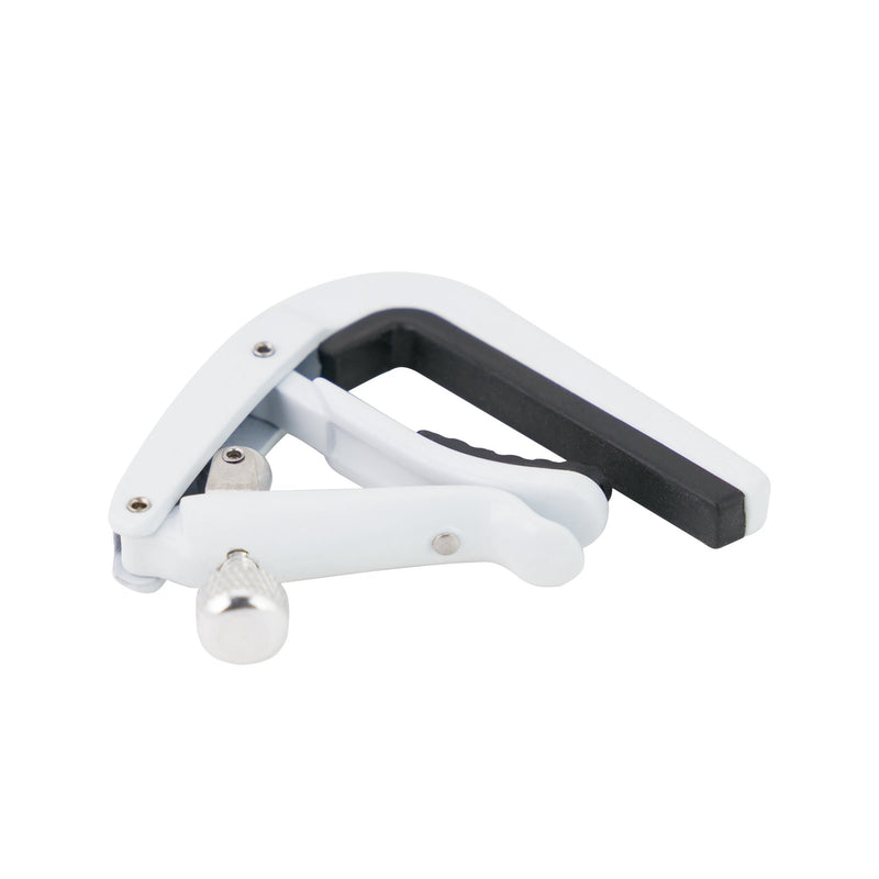 Tiki Adjustable Roller Ukulele Capo (White)-UC-7P-WHT