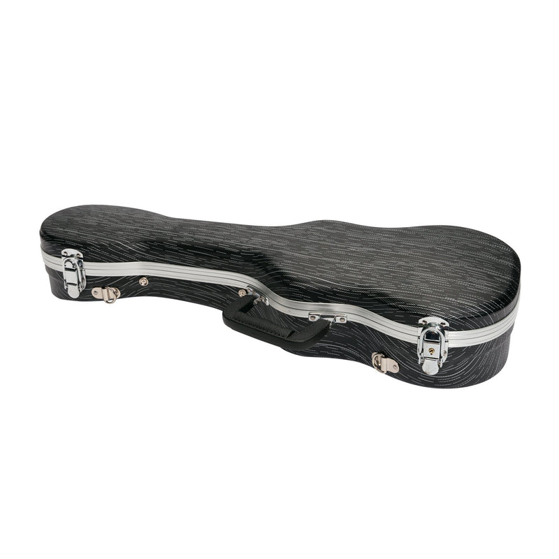 Tiki Deluxe Shaped Concert Ukulele Flight Case (Grey/Black)-UHC-C-GRYBK