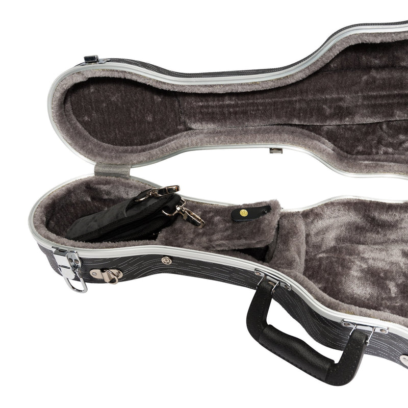 Tiki Deluxe Shaped Soprano Ukulele Flight Case (Grey/Black)-UHC-S-GRYBK