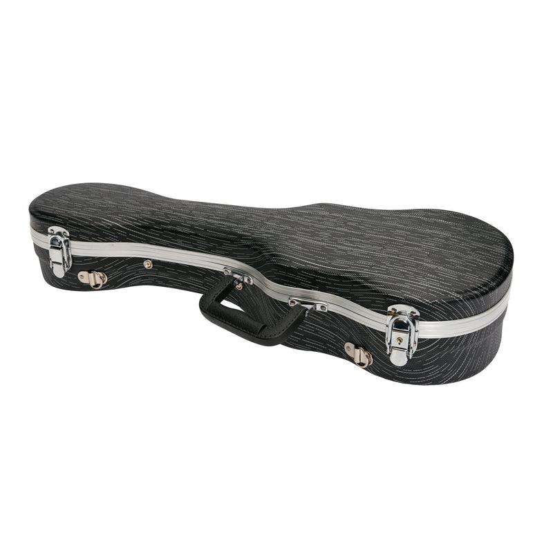 Tiki Deluxe Shaped Soprano Ukulele Flight Case (Grey/Black)-UHC-S-GRYBK