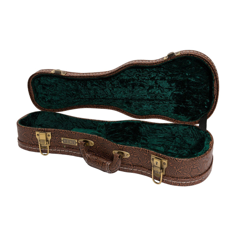 Tiki Deluxe Shaped Soprano Ukulele Hard Case (Paisley Brown)-TUC-S-PASBRN