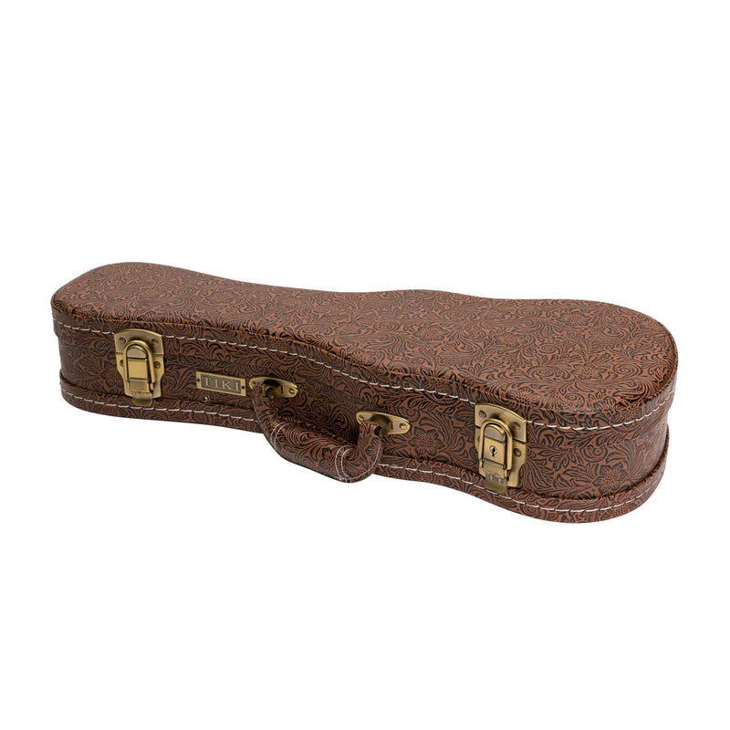 Tiki Deluxe Shaped Soprano Ukulele Hard Case (Paisley Brown)-TUC-S-PASBRN