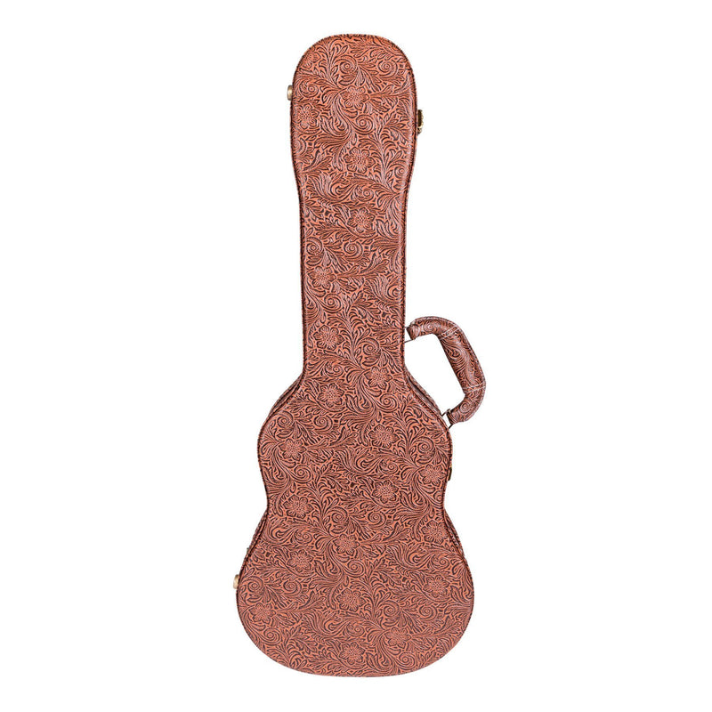 Tiki Deluxe Shaped Tenor Ukulele Hard Case (Paisley Brown)-TUC-T-PASBRN