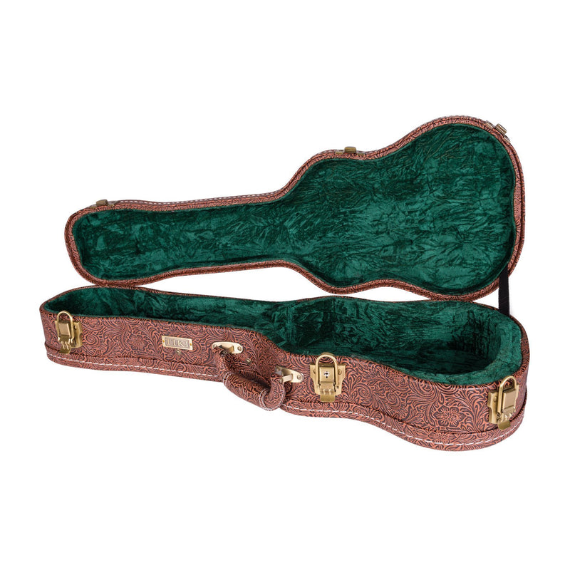 Tiki Deluxe Shaped Tenor Ukulele Hard Case (Paisley Brown)-TUC-T-PASBRN