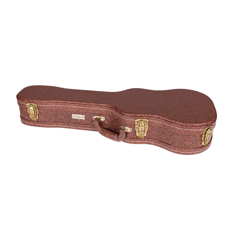 Tiki Deluxe Shaped Tenor Ukulele Hard Case (Paisley Brown)-TUC-T-PASBRN