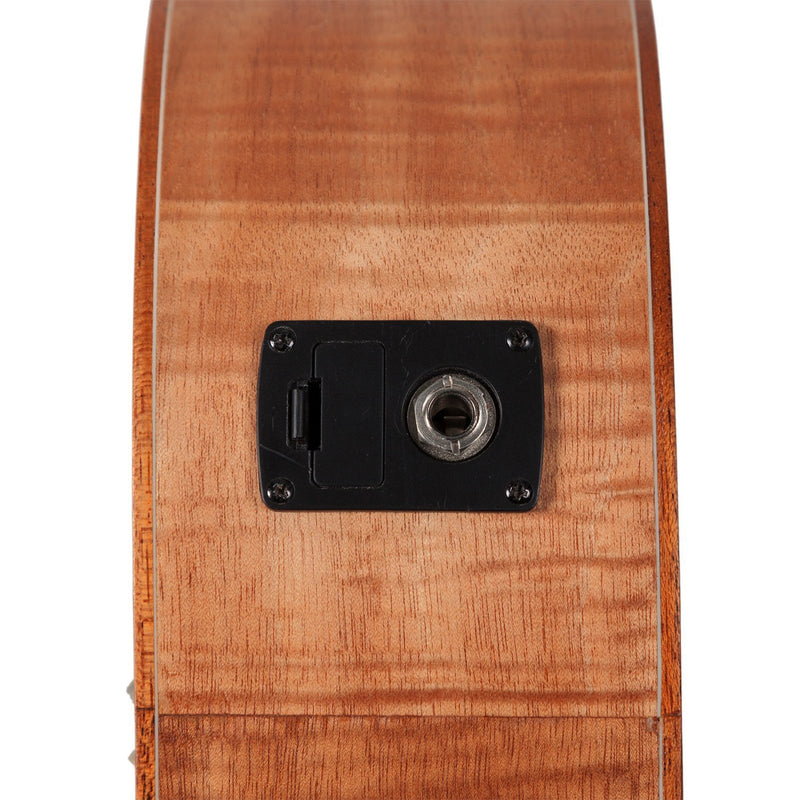 Tiki '2 Series' Mahogany Flame Top Baritone Electric Ukulele with Gig Bag (Natural Satin)-TFMB-2P-NST