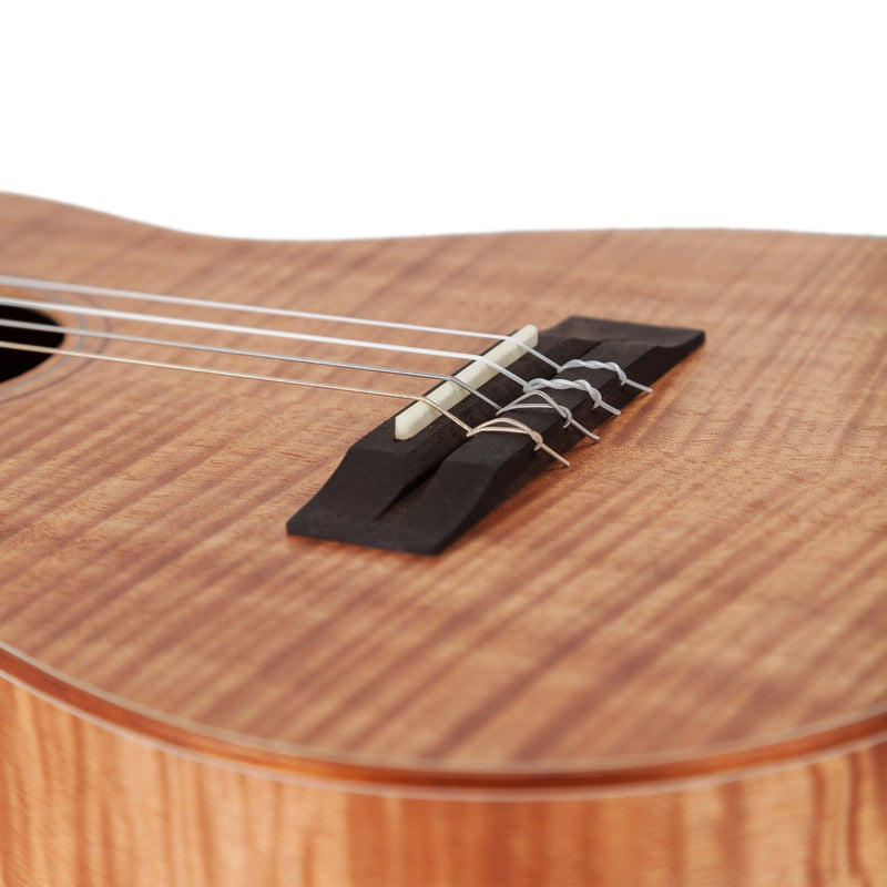 Tiki '2 Series' Mahogany Flame Top Soprano Ukulele with Gig Bag (Natural Satin)-TFMS-2-NST