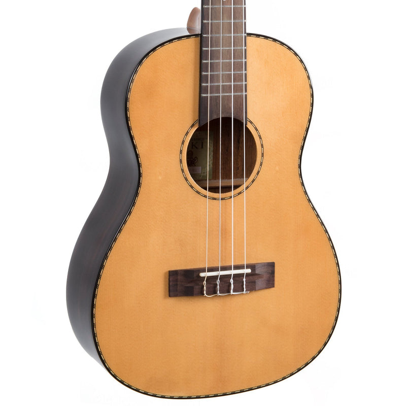 Tiki '22 Series' Spruce Solid Top Baritone Ukulele with Hard Case (Natural Gloss)-TSB-22-NGL