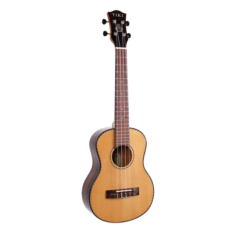 Tiki '22 Series' Spruce Solid Top Tenor Ukulele with Hard Case (Natural Gloss)-TST-22-NGL