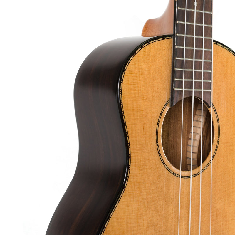 Tiki '22 Series' Spruce Solid Top Tenor Ukulele with Hard Case (Natural Gloss)-TST-22-NGL
