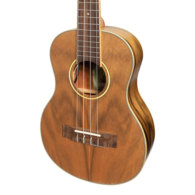 Tiki '4 Series' Daowood Electric Tenor Ukulele with Gig Bag (Natural Satin)-TDT-4P-NST
