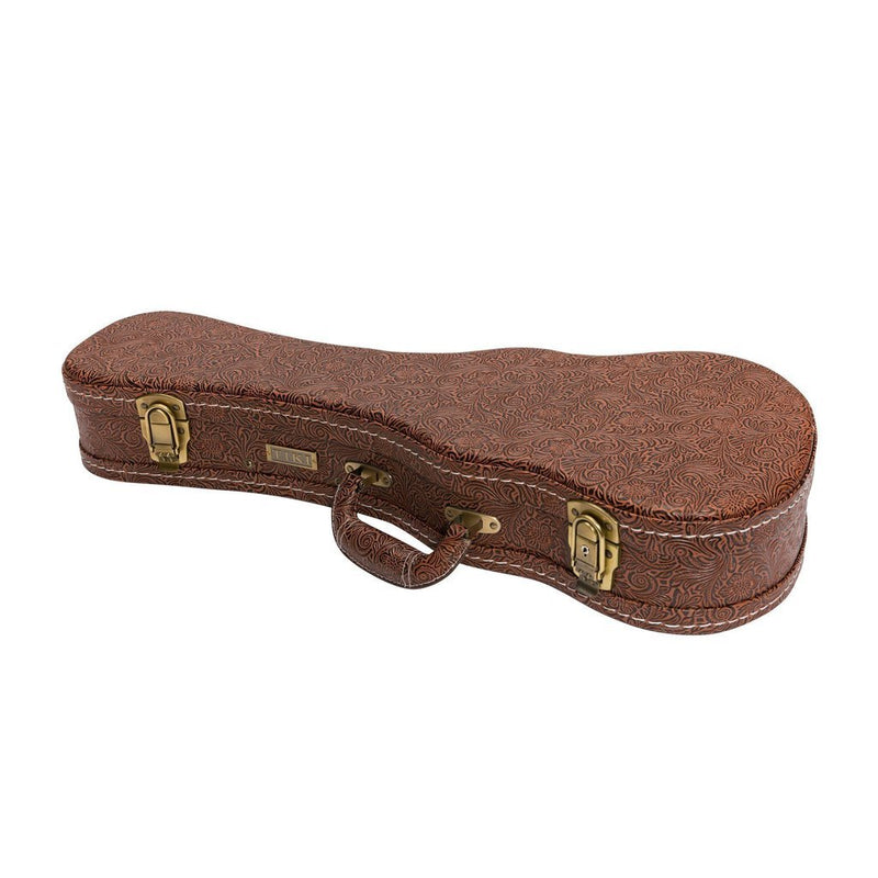 Tiki '5 Series' Mahogany Solid Top Concert Ukulele with Hard Case (Natural Satin)-TMC-5-NST