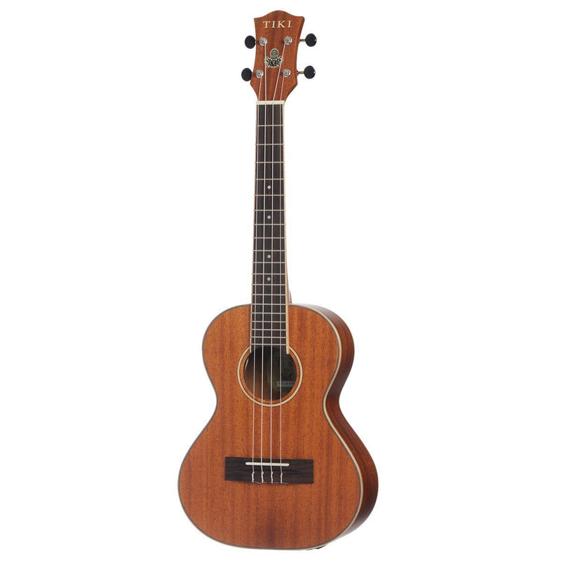 Tiki '5 Series' Mahogany Solid Top Electric Tenor Ukulele with Hard Case (Natural Satin)-TMT-5P-NST