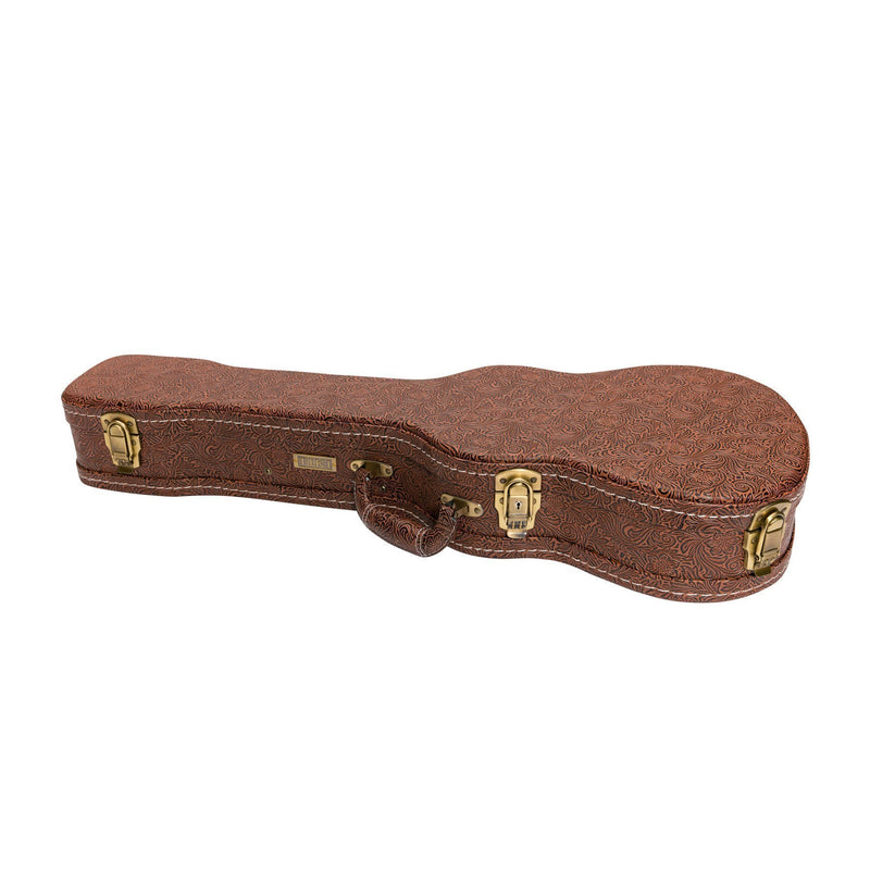 Tiki '6 Series' Spruce Solid Top Electric Baritone Ukulele with Hard Case (Natural Satin)-TSB-6P-NST