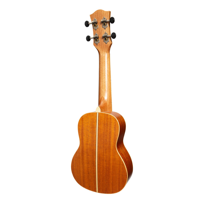 Tiki '6 Series' Spruce Solid Top Soprano Ukulele with Hard Case (Natural Satin)-TSS-6-NST