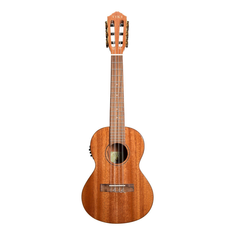 Tiki 6 String Mahogany Solid Top Electric Ukulele with Hard Case (Natural Gloss)-T6E/C-NGL