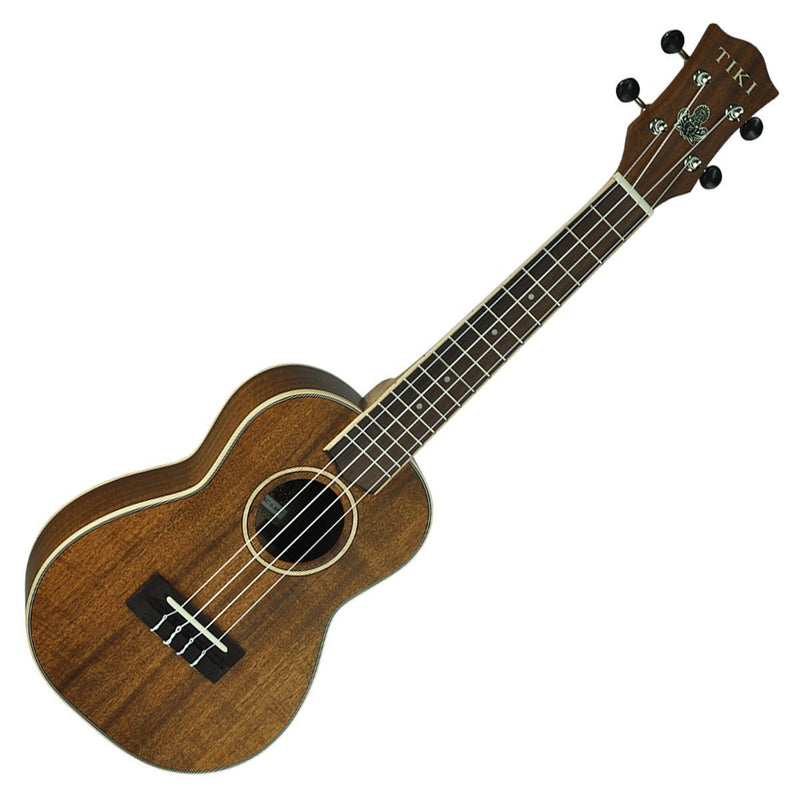 Tiki '9 Series' Koa Solid Top Concert Ukulele with Hard Case (Natural Satin)-TKC-9-NST