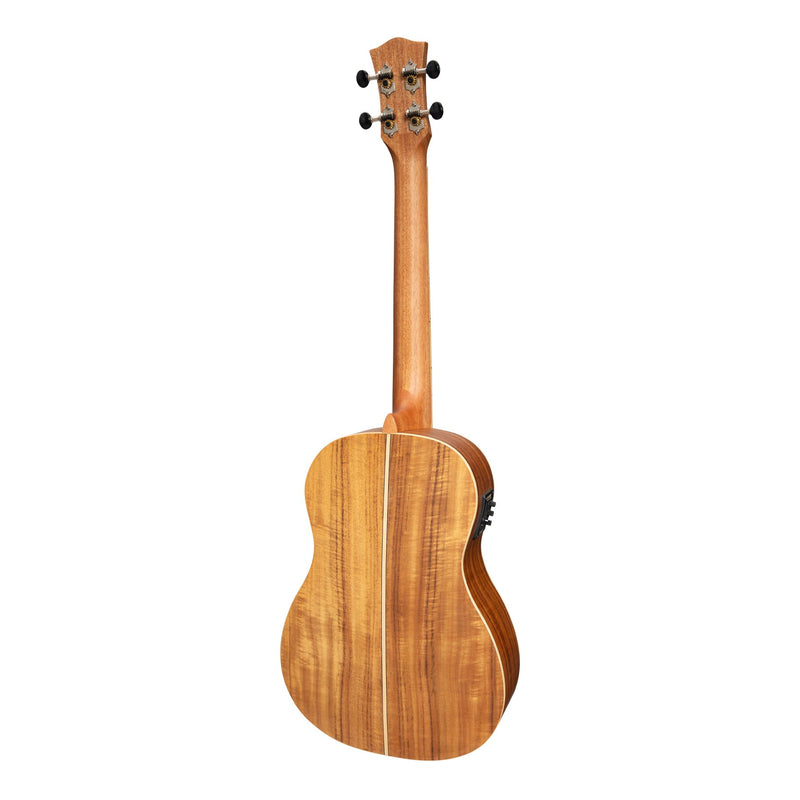 Tiki '9 Series' Koa Solid Top Electric Baritone Ukulele with Hard Case (Natural Satin)-TKB-9P-NST