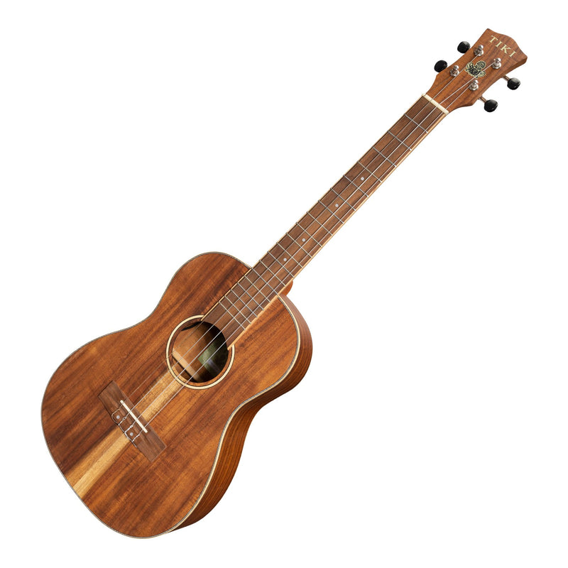 Tiki '9 Series' Koa Solid Top Electric Baritone Ukulele with Hard Case (Natural Satin)-TKB-9P-NST