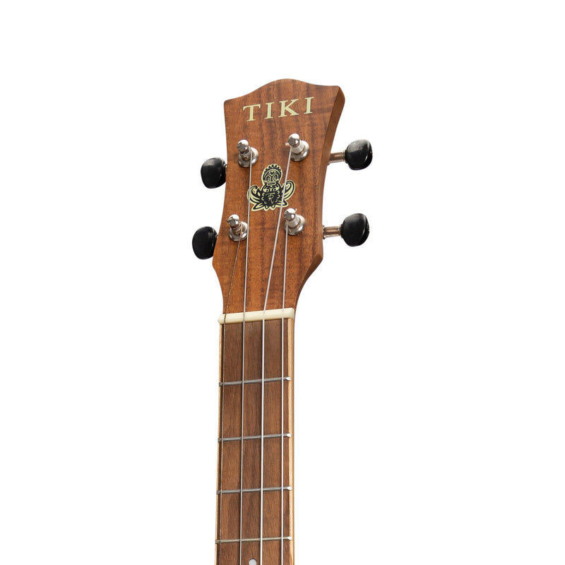 Tiki '9 Series' Koa Solid Top Electric Baritone Ukulele with Hard Case (Natural Satin)-TKB-9P-NST