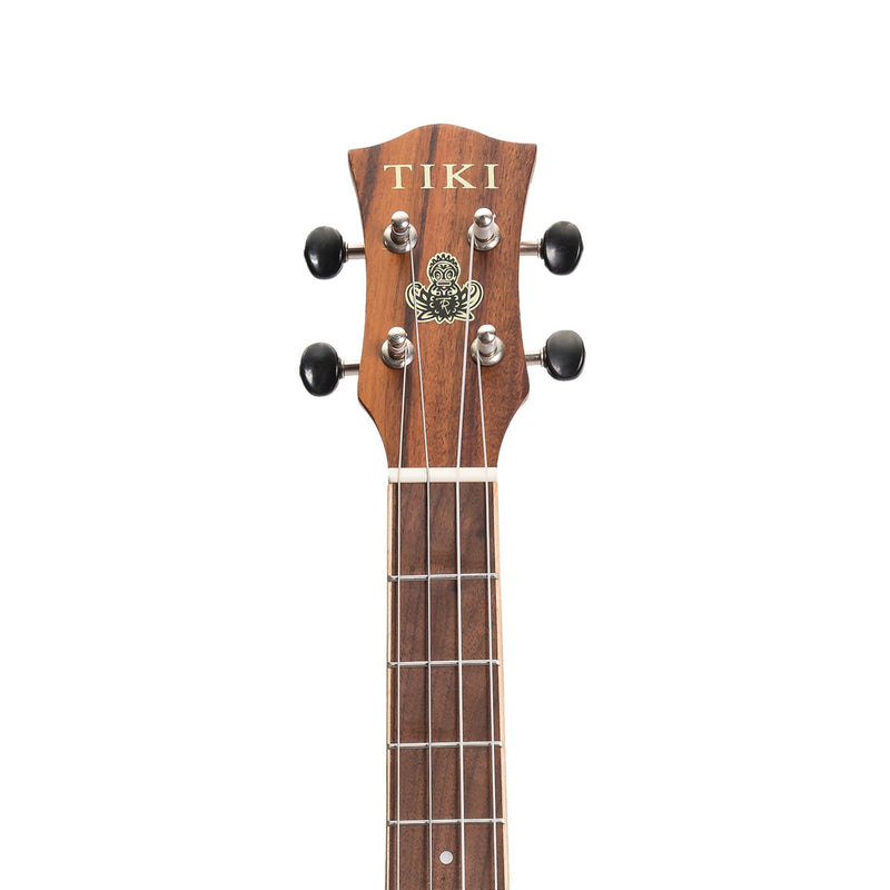 Tiki '9 Series' Koa Solid Top Electric Cutaway Baritone Ukulele with Hard Case (Natural Satin)-TKB-9CP-NST