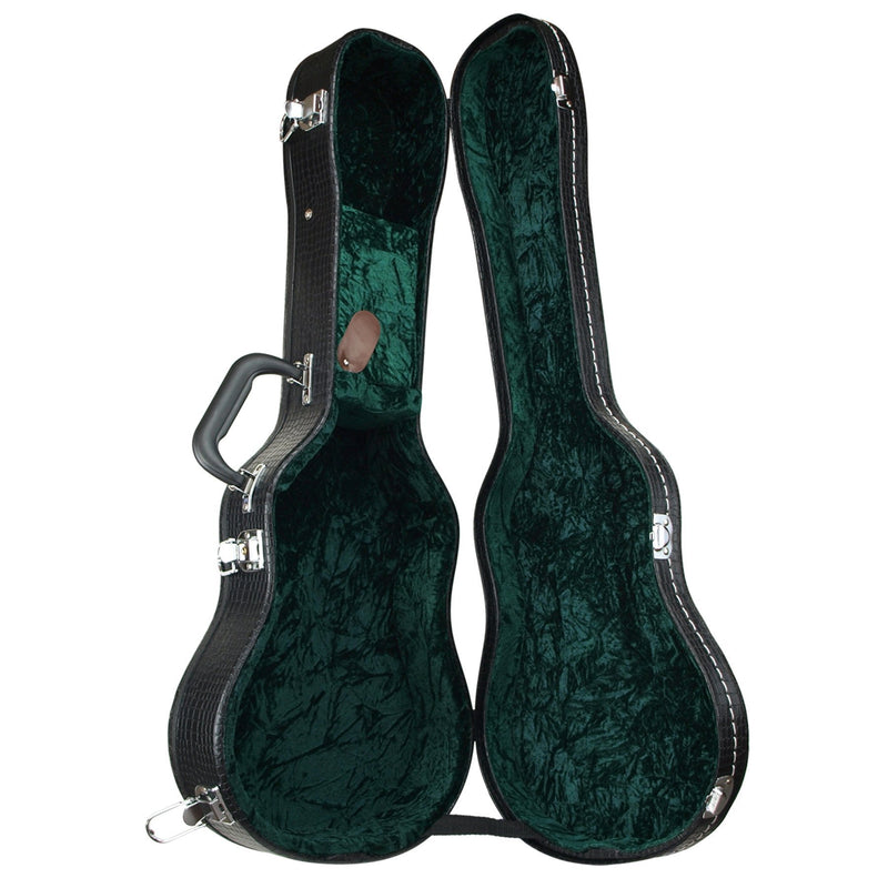 Tiki Deluxe 'Croc' Tenor Ukulele Hard Case (Black)-TUC-T-BLK