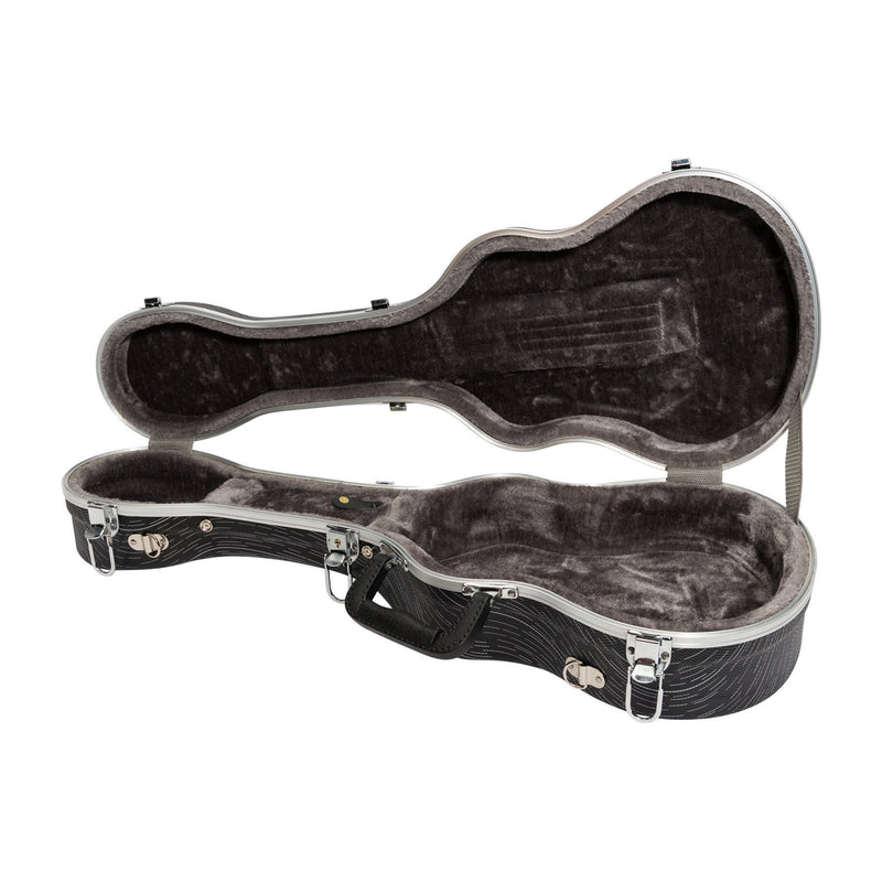 Tiki Deluxe Shaped Tenor Ukulele Flight Case (Grey/Black)-UHC-T-GRYBK