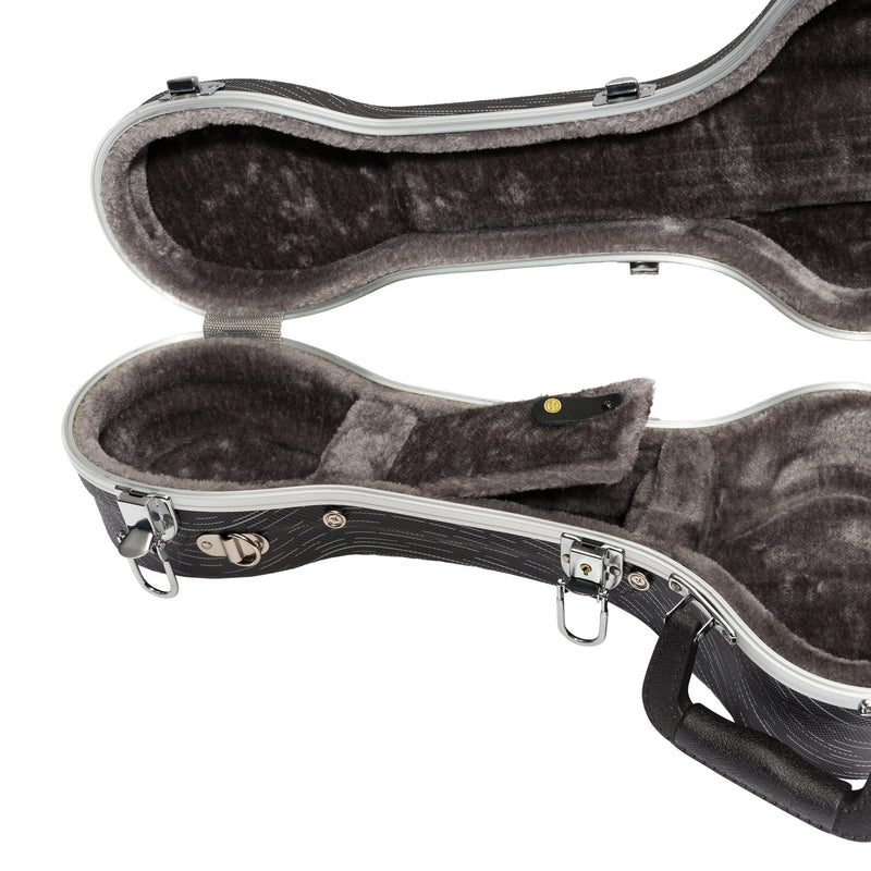 Tiki Deluxe Shaped Tenor Ukulele Flight Case (Grey/Black)-UHC-T-GRYBK