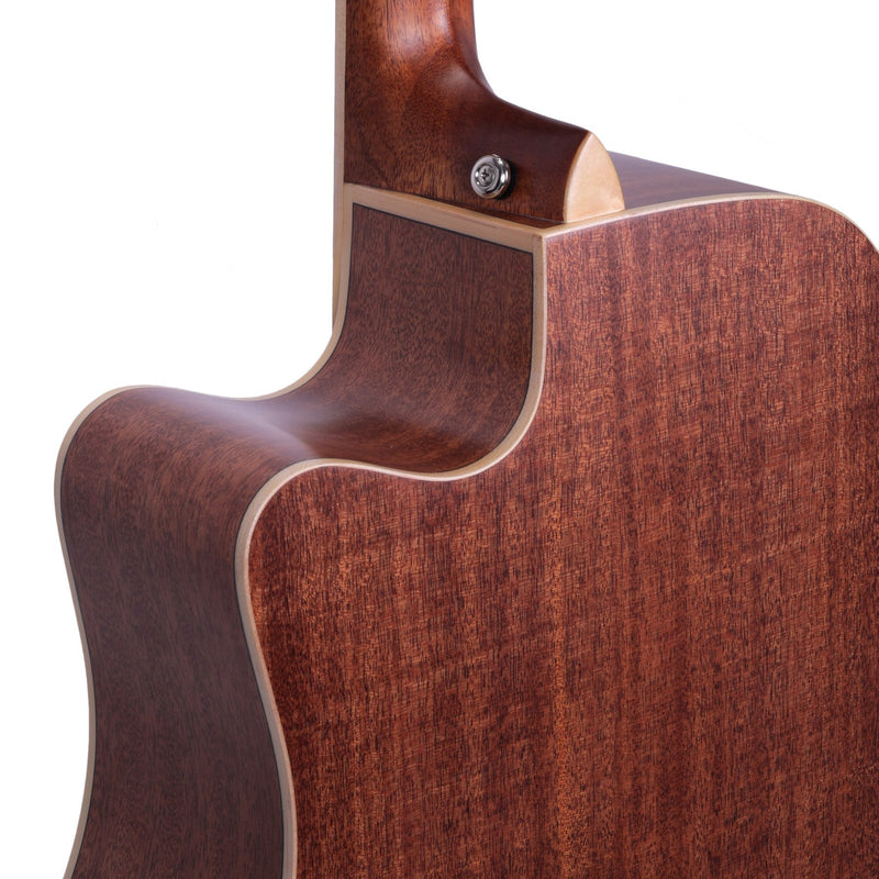 Timberidge '1 Series' 12-String Spruce Solid Top Acoustic-Electric Dreadnought Cutaway Guitar (Natural Satin)-TRC-112-NST