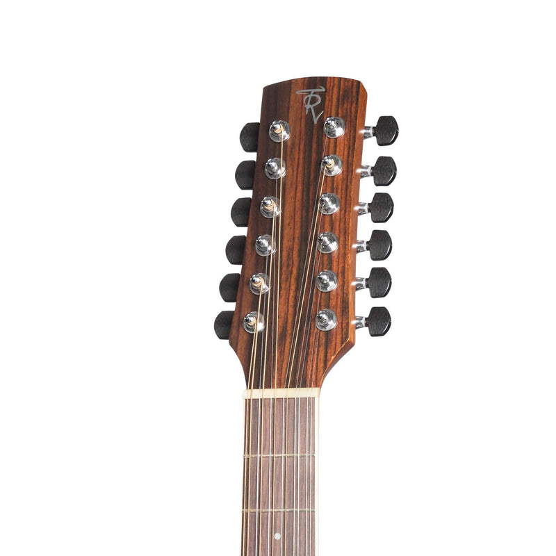 Timberidge '1 Series' 12-String Spruce Solid Top Acoustic-Electric TS-Mini Guitar (Natural Satin)-TRT-112-NST