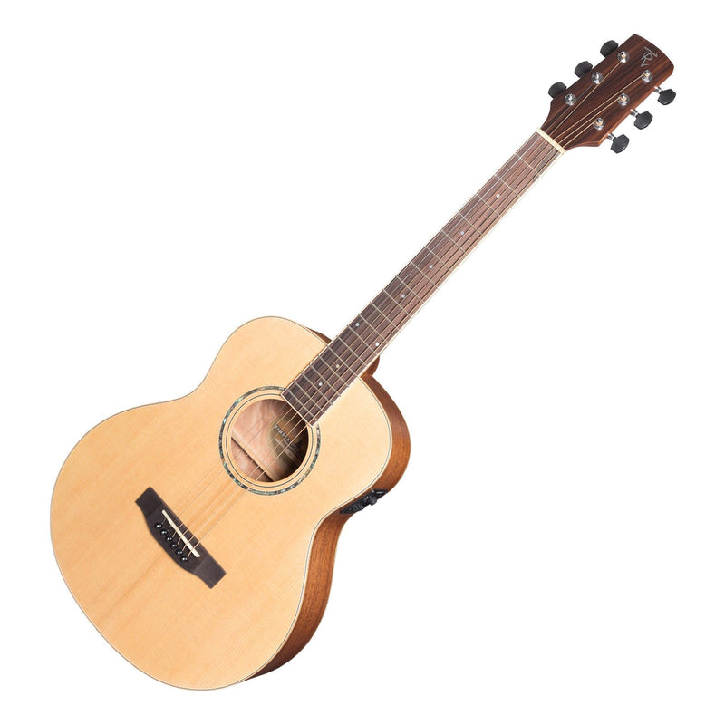 Timberidge '1 Series' Left Handed Solid Top Acoustic-Electric TS-Mini Guitar (Natural Satin)-TRT-1L-NST