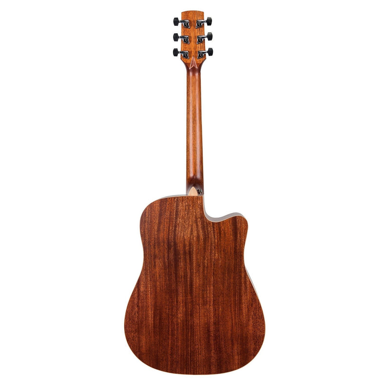 Timberidge '1 Series' Left Handed Spruce Solid Top Acoustic-Electric Dreadnought Cutaway Guitar (Natural Satin)-TRC-1L-NST